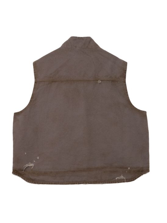 KAMIYA - ボロダックベスト - BORO Duck Vest GREY | ADDICT WEB SHOP