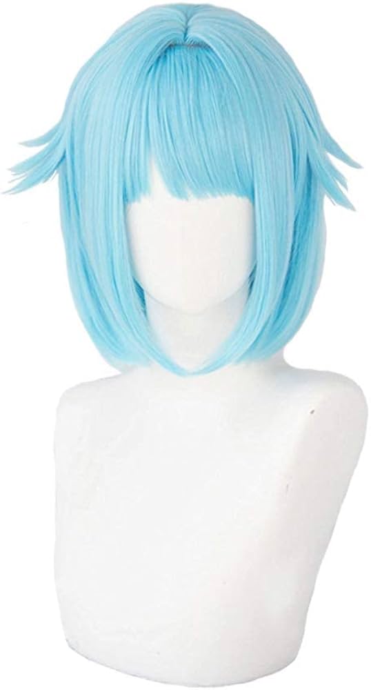 Amazon.co.jp: 耐熱コスプレウィッグ 空色/天色 ショートヘア