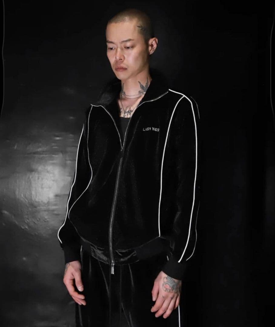 last nest ベロア ジャージ ブラック ラストネスト LAST NEST Velour Emb Track Jacket V2 （Black