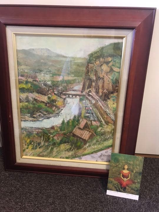 現代洋画家 吉本哲 風景画 実生会創立委員 元大調和運委 文化大臣賞 吉本哲 『アマルフィへ続く断崖』 油彩画 - 北海道画廊