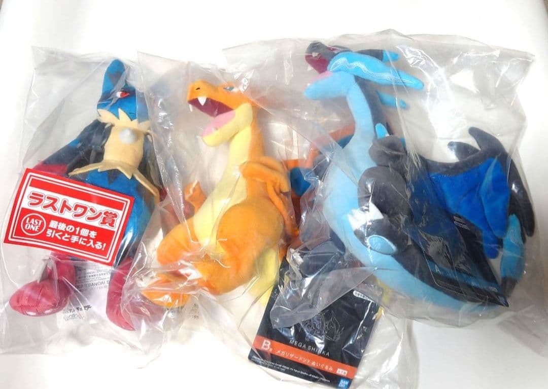 ポケモン 一番くじ メガシンカ ルカリオ リザードンX リザードンY ぬい