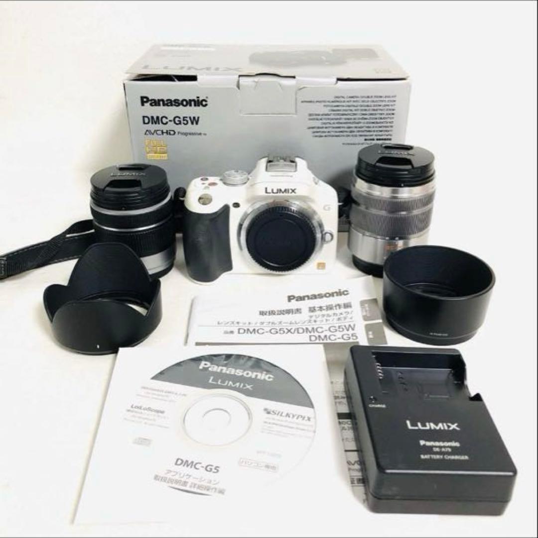Panasonic DMC-G5W ミラーレス一眼 ホワイト Panasonic（パナソニック） 中古 1年保証 美品 Panasonic LUMIX DMC-G5