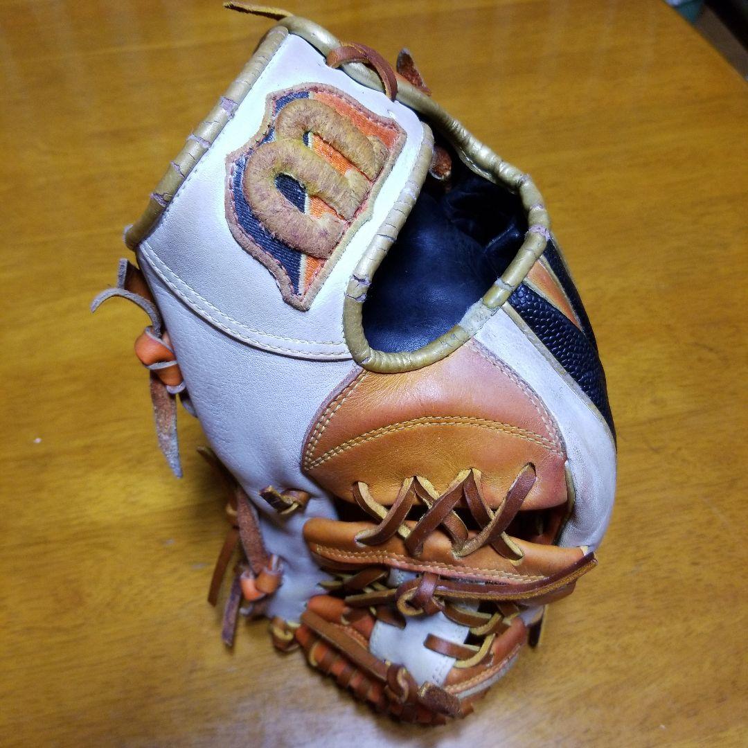 Wilson 軟式用グローブ ホワイト/オレンジ Wilson（ウイルソン） オレンジホワイトのみ ウィルソン 野球 軟式