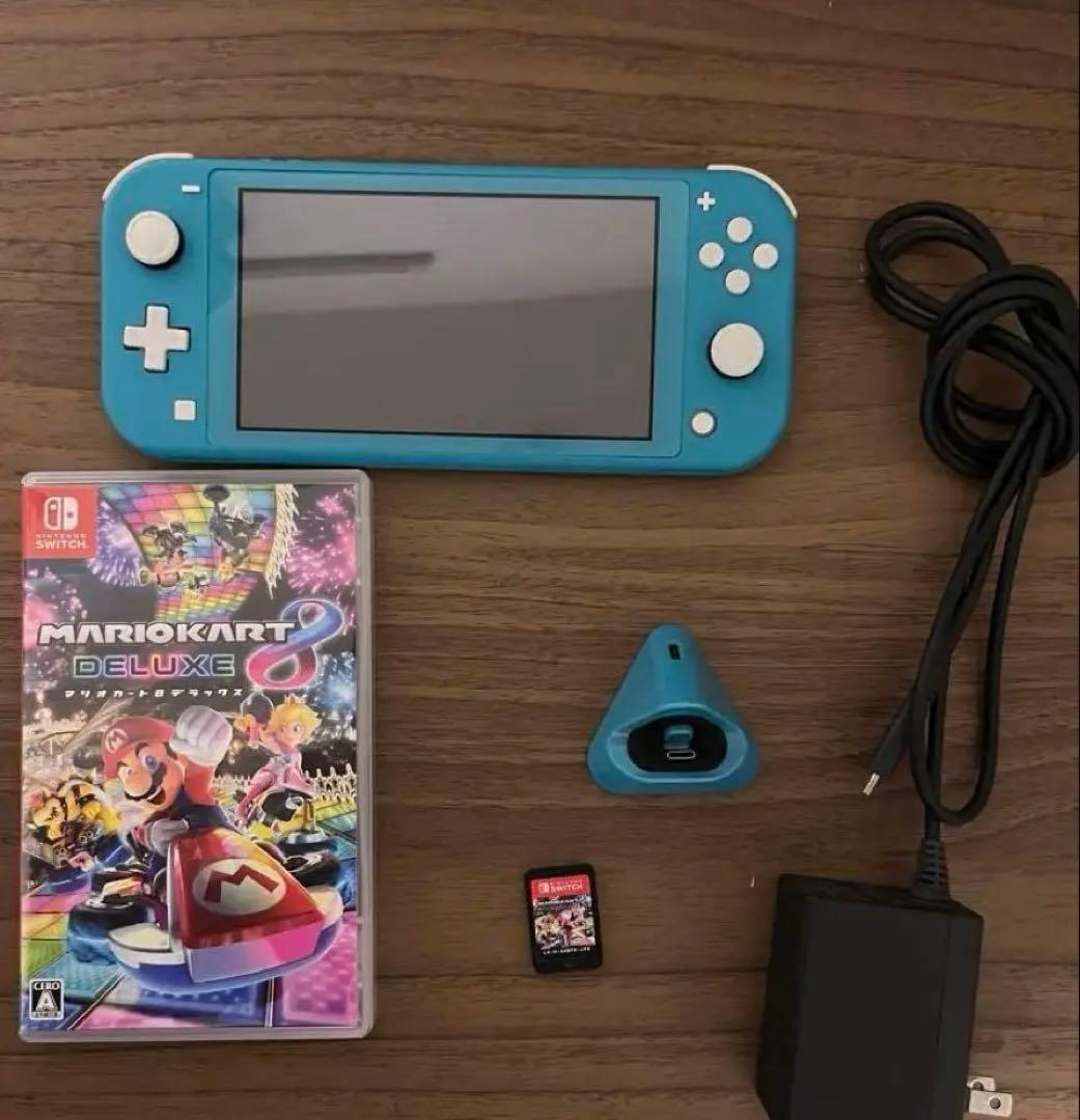 Nintendo switch lite ターコイズ　マリオカート8DX Nintendo Switch Lite Turquoise 32GB, Mario Kart 8 Deluxe Bundle