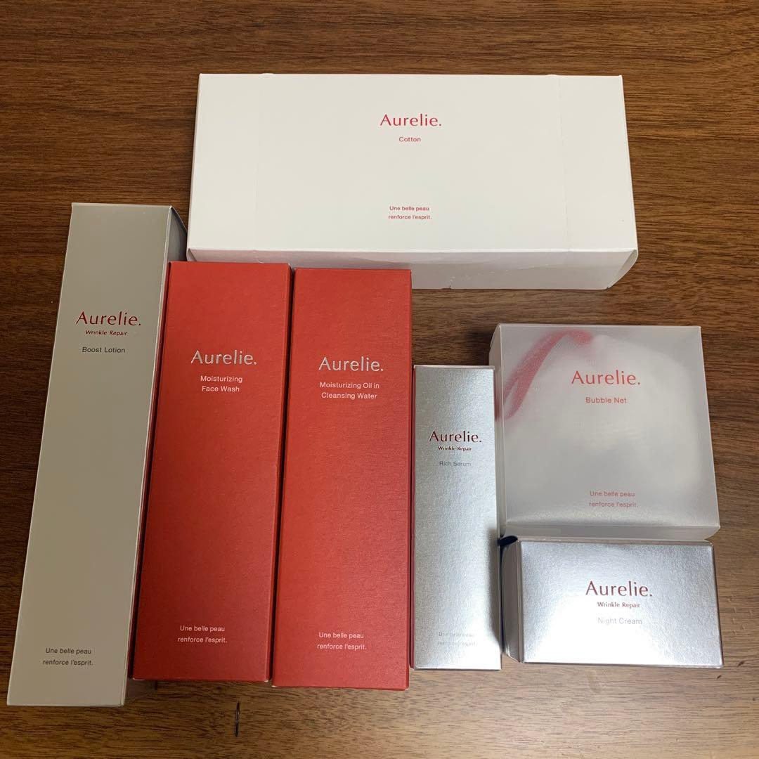 aurelie オレリー プレミアムエイジング集中ケア　泡立てネット、コットン付 -