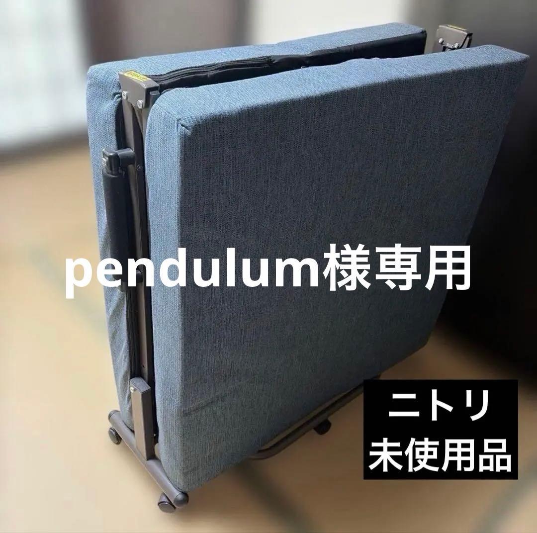 【未使用品】ニトリ 折り畳みベッド ソファ 折りたたみ ベッド【送料込】 ベッド 折りたたみベッドソファ ソファベッド(HY06 BR)シングルより