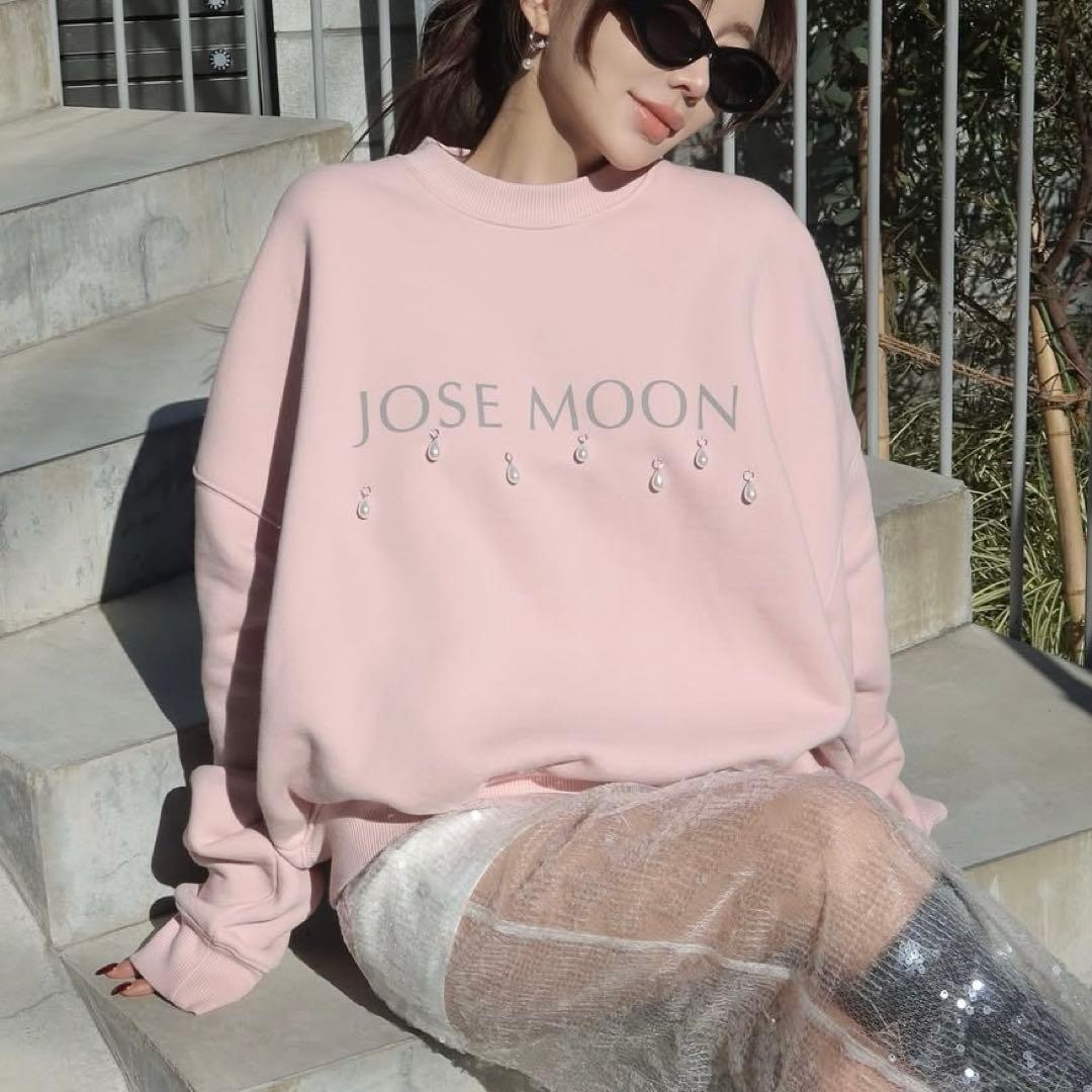 JOSEMOON ロゴパール スウェット pink ピンク クロップドスウェットセットアップ KDS302 – 100StarS