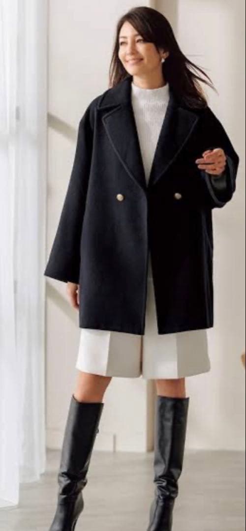 ★ドゥクラッセ★メタルボタン・ピーコート 新品◆試着のみ極美品◆深めポケット メタルボタン・ピーコート/DoCLASSE