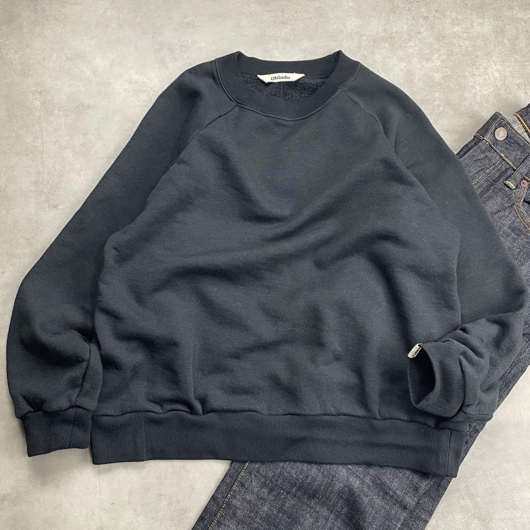 美品 Oblada オブラダ コンパクト スウェット　長袖トレーナー　ブラック レディース】COMPACT SWEAT | Oblada(オブラダ) / トップス スウェット