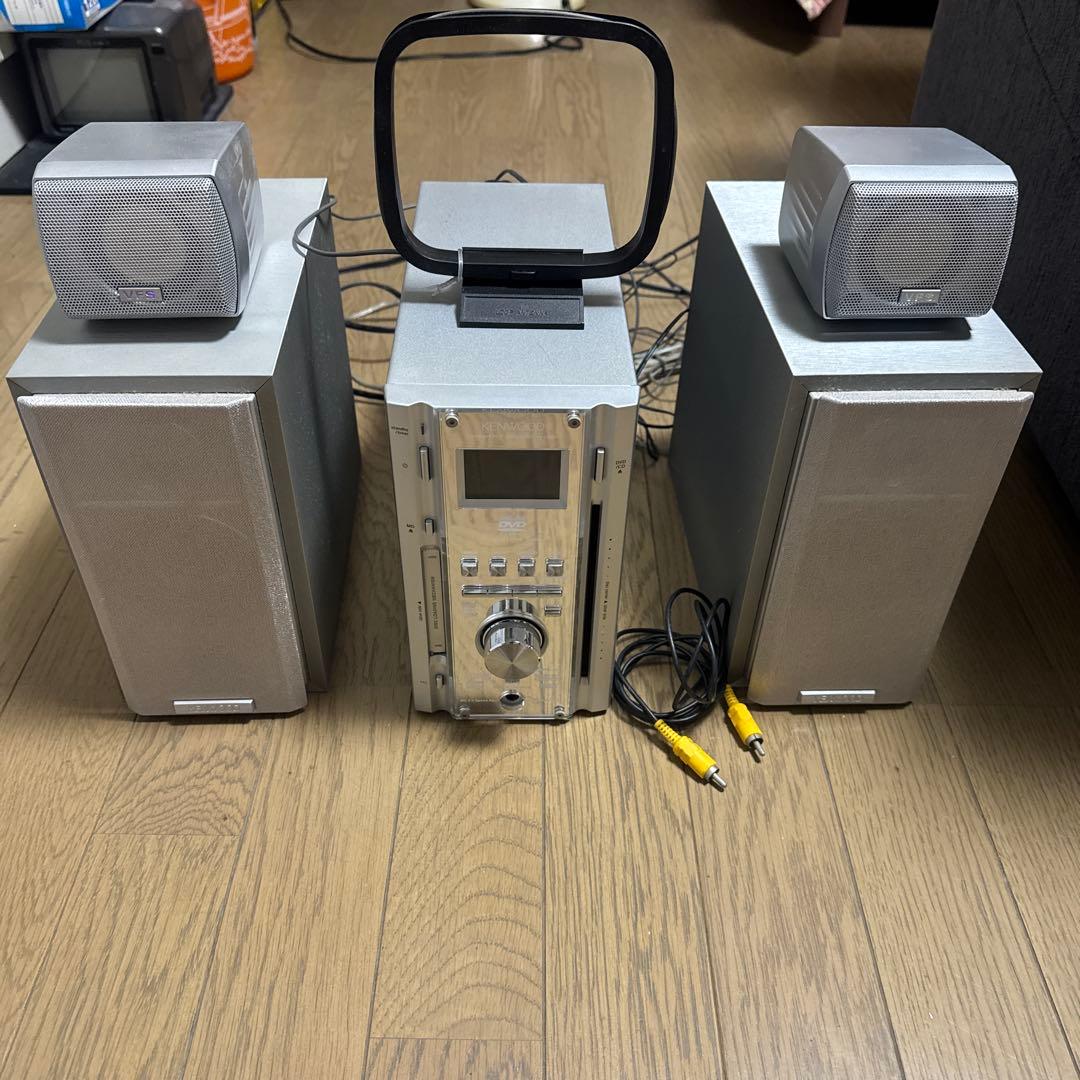 KENWOOD ミニコンポ DVDプレーヤー シルバー KENWOOD ミニコンポ CD MDカセット ラジオ プレーヤー KENWOOD
