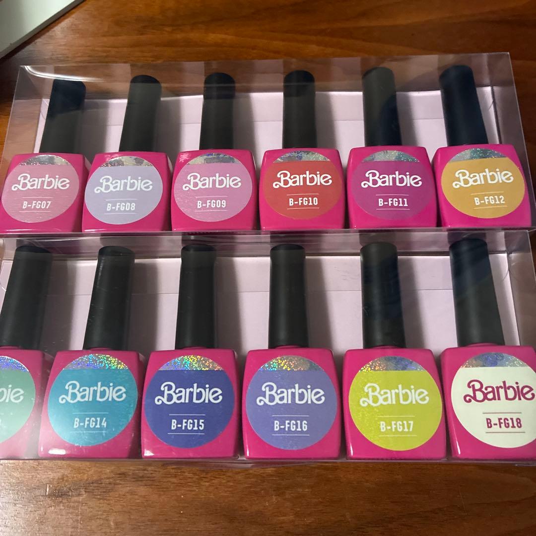 Barbie バービークリスタルフラッシュマグ1＆2 12色セット Barbie バービー クリスタルフラッシュジェル 6色セット No.2 : ネイル