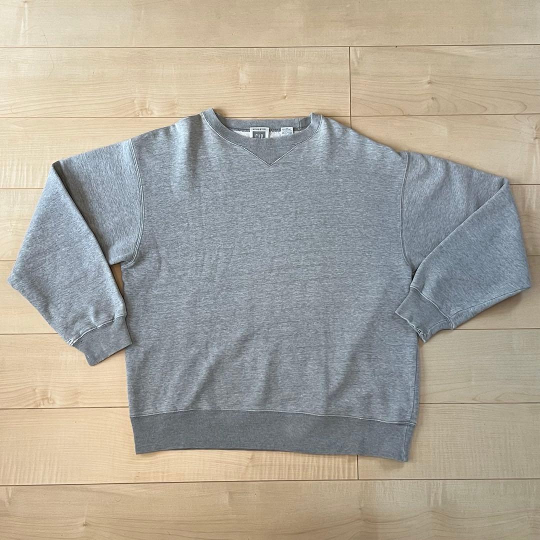 90s OLD GAP 前V スウェット ブランク 無地グレー USA製 OVY - メルカリ
