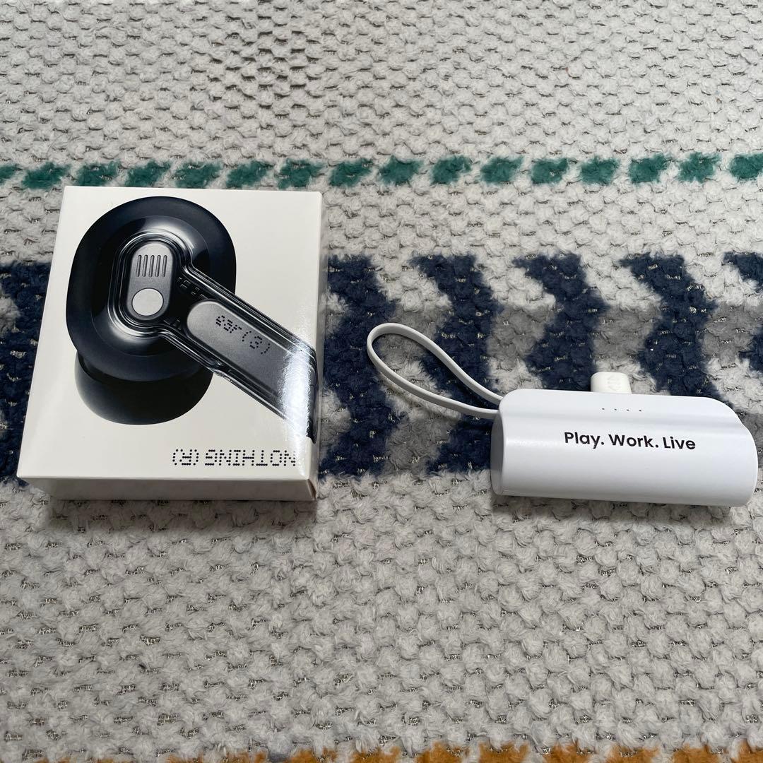 Nothing Ear (3)ブラック と モバイルバッテリー Nothing Ear 3ブラック と モバイルバッテリー - メルカリ
