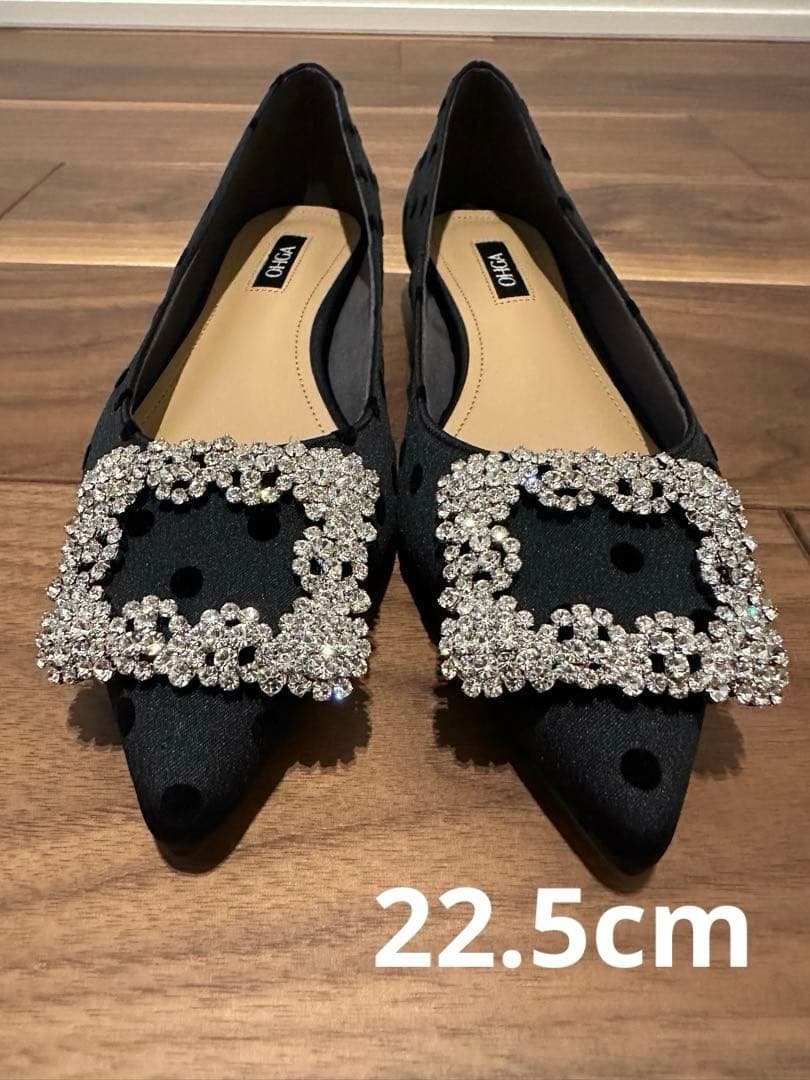 OHGA ドットビジューパンプス　22.5cm