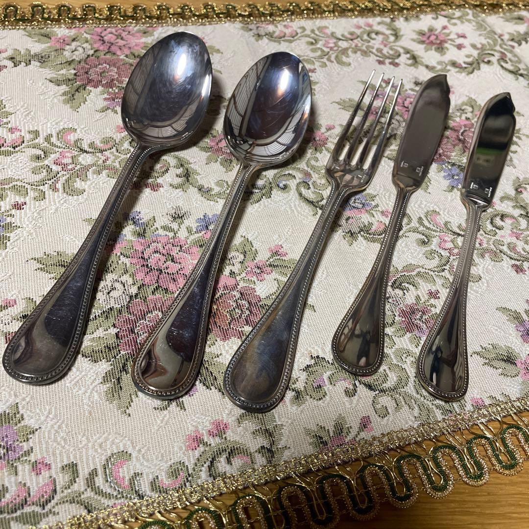 クリストフルChristofleパールシリーズ　スプーンフォークナイフ クリストフル ステンレス パール（2405）テーブルスプーン、フォーク