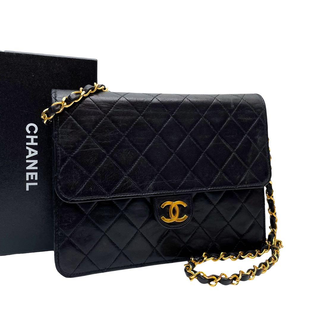 シャネル マトラッセ チェーン ショルダー バッグ ココマーク ラムスキン CHANEL（シャネル） マトラッセ ココマーク チェーン ショルダーバッグ