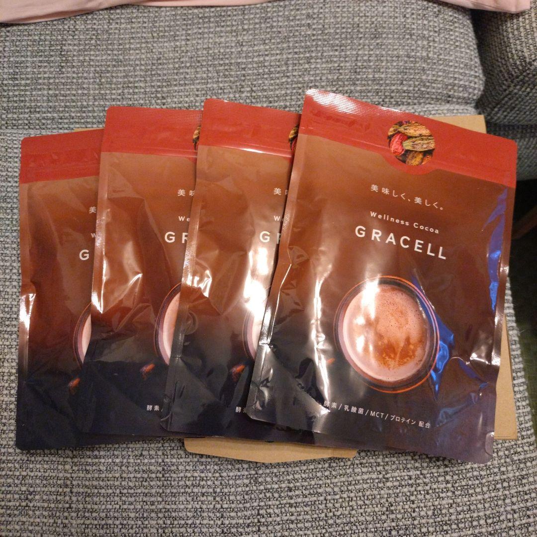 【本日(8/21)限定価格‼️】GRACELL ウェルネスココア 100g×4袋 Amazon.co.jp: 【公式】GRACELL グレイセル ココア ダイエット 酵素