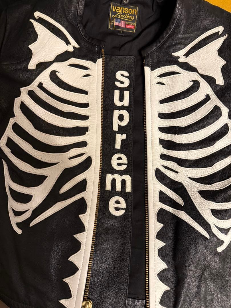 Supreme Vanson Leather Bones Jacket② Supreme x Vanson Skeleton Leather Jacket - FW17 Edition​