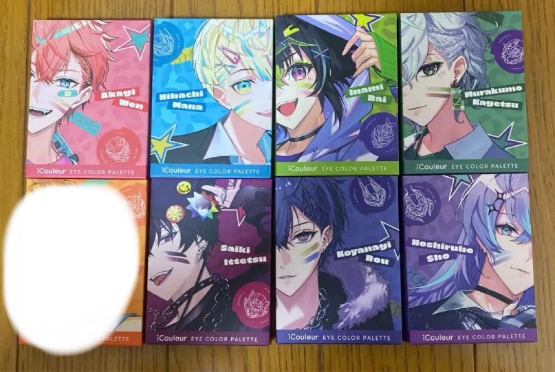 にじさんじヒーロー×iCouleur アイシャドウパレット コンプリートセット にじさんじ所属「MECHATU-A」より、「Oriens」、「Dytica」8名の撮り