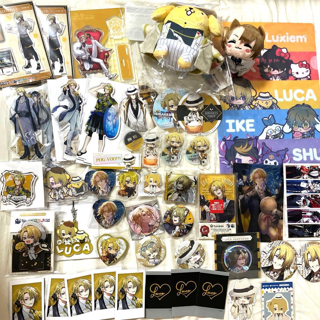 にじさんじENルカカネシロ グッズ47点まとめ売りアクスタ 缶バッジ