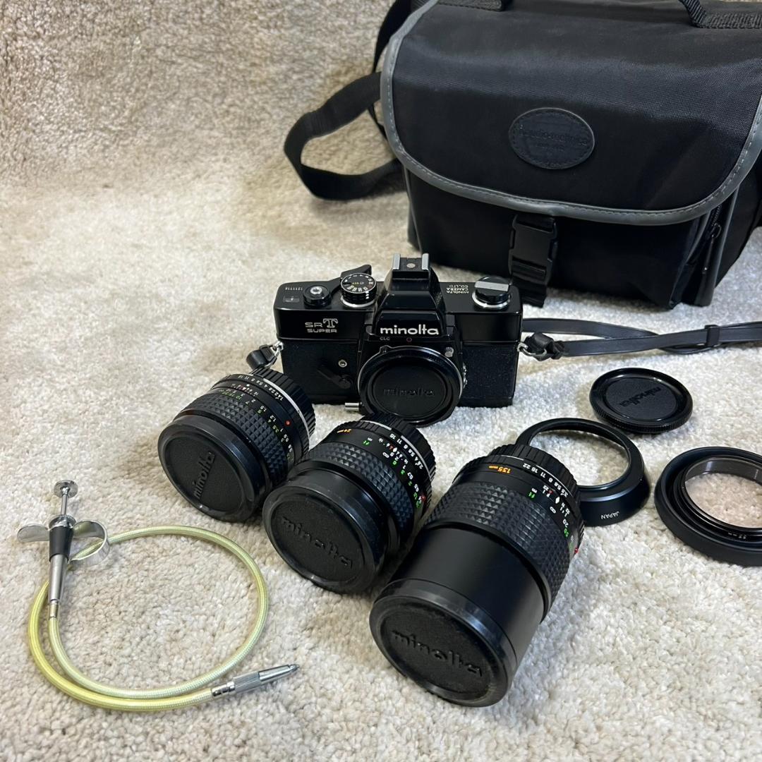 【ジャンク/名機】Minolta SRT SUPER 黒 +広角/望遠レンズ3本 2026年最新】minolta srt superの人気アイテム - メルカリ