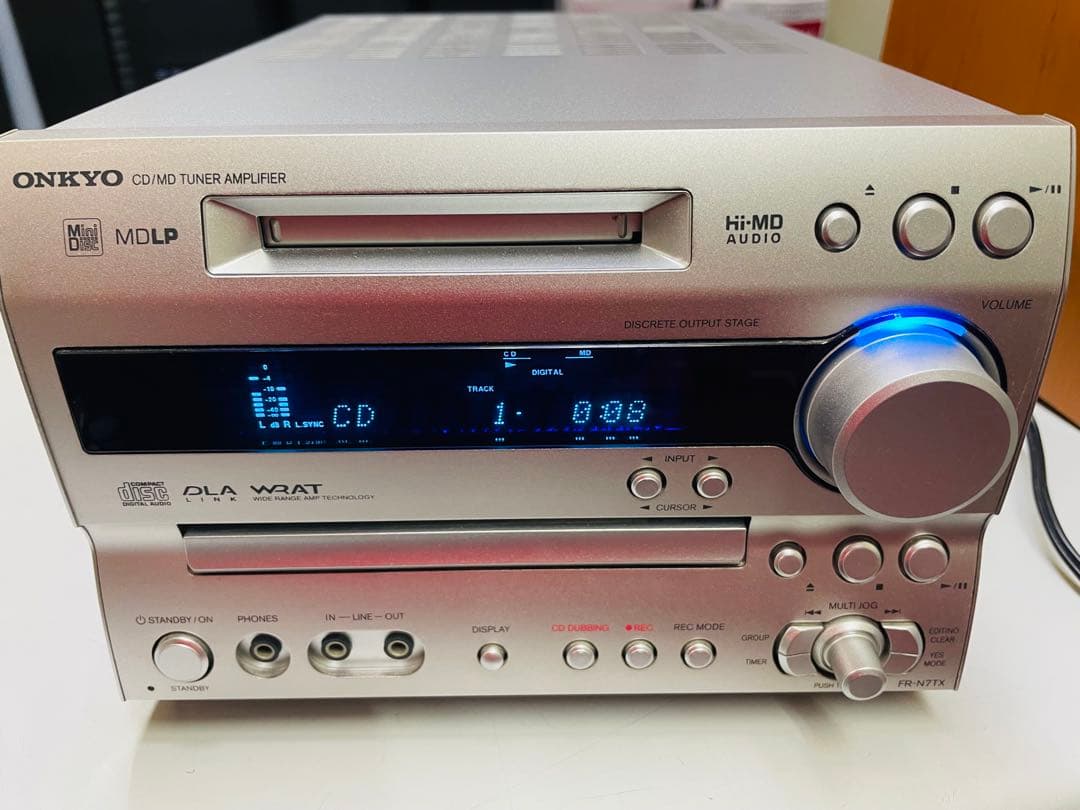 ①現状品ONKYOオンキョーFR-N7TX CD/MDチューナーアンプシステム Amazon.co.jp: ONKYO オンキョー オンキヨー FR-N7TX CD/MDチューナー