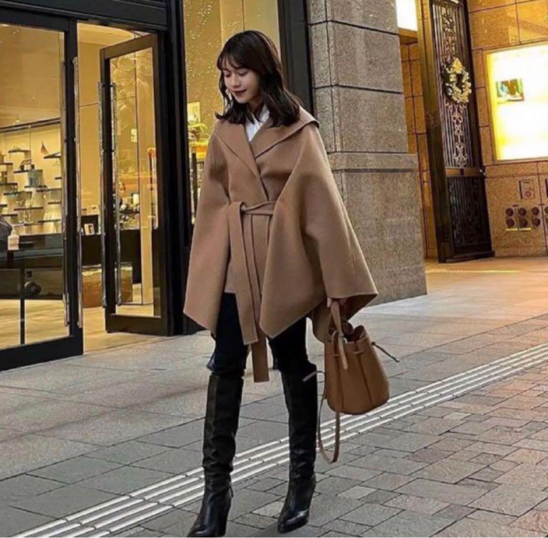 ジャケット・アウター L'Or Irregular hem Cape Coat laubeblanc 3way Wool Cape coat – L'AUBE BLANC